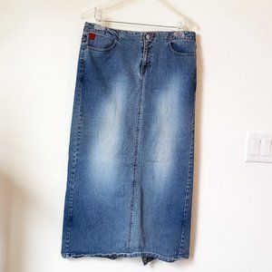 Bongo Long Denim Skirt, Size 11